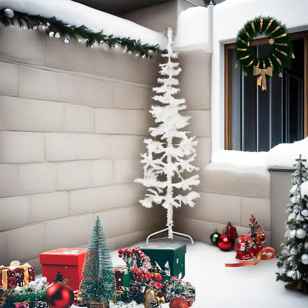 Halb Weihnachtsbaum Weiß 210cm
