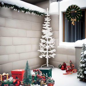 Halb Weihnachtsbaum Weiß 210cm