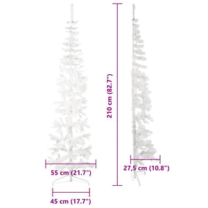 Halb Weihnachtsbaum Weiß 210cm
