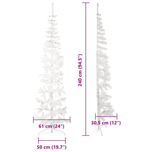 Halb Weihnachtsbaum Weiß 240cm