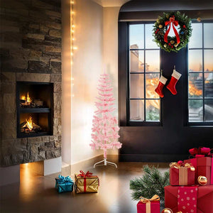 Halb Weihnachtsbaum Rosa Schlank 120cm