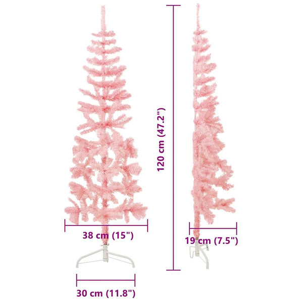 Halb Weihnachtsbaum Rosa Schlank 120cm