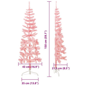 Rosa Halb-Weihnachtsbaum 150cm