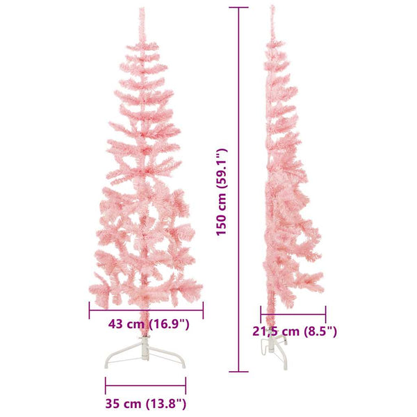 Rosa Halb-Weihnachtsbaum 150cm