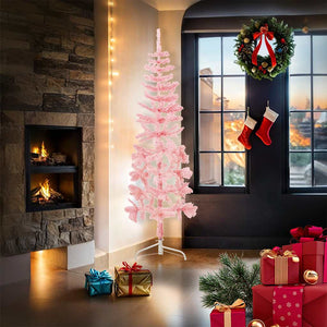 Rosa Halb-Weihnachtsbaum Schlank 180cm