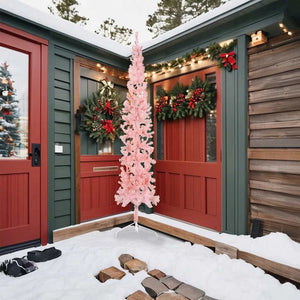 Rosa Halb-Weihnachtsbaum 240cm