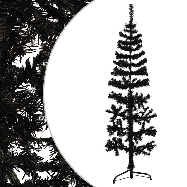 Halb Weihnachtsbaum Schwarz 120cm