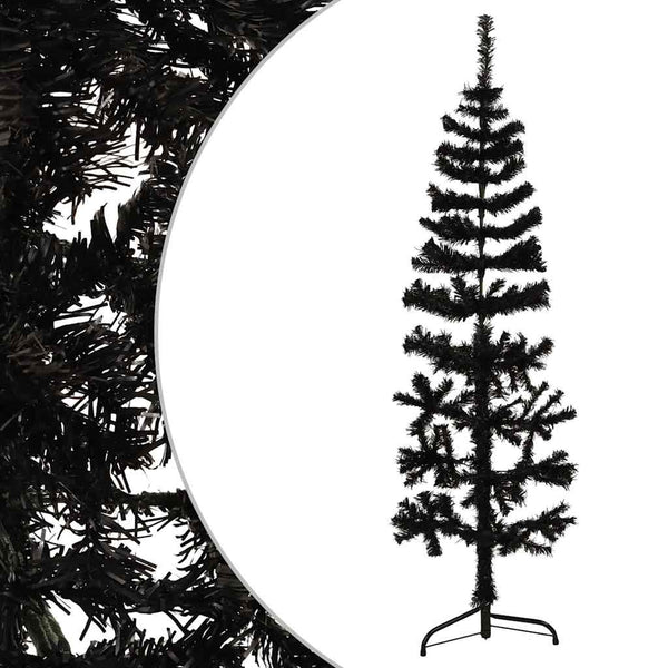 Halb Weihnachtsbaum Schwarz 150cm