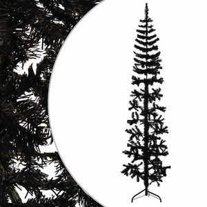 Halb-Weihnachtsbaum Schwarz 180cm