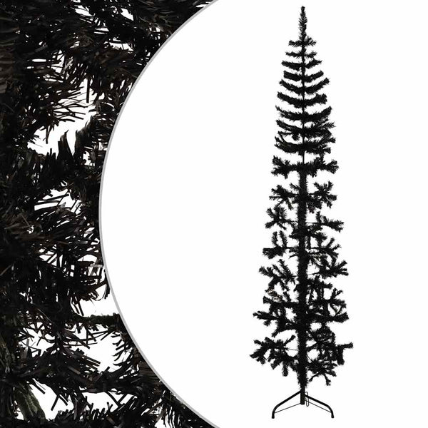 Halb-Weihnachtsbaum Schwarz 180cm