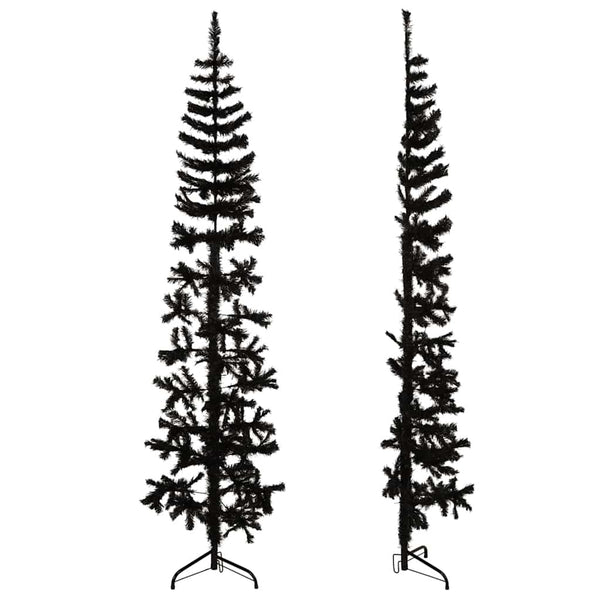 Halb-Weihnachtsbaum Schwarz 180cm
