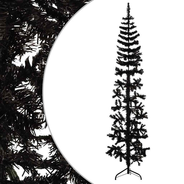 Halb Weihnachtsbaum Schwarz 210cm