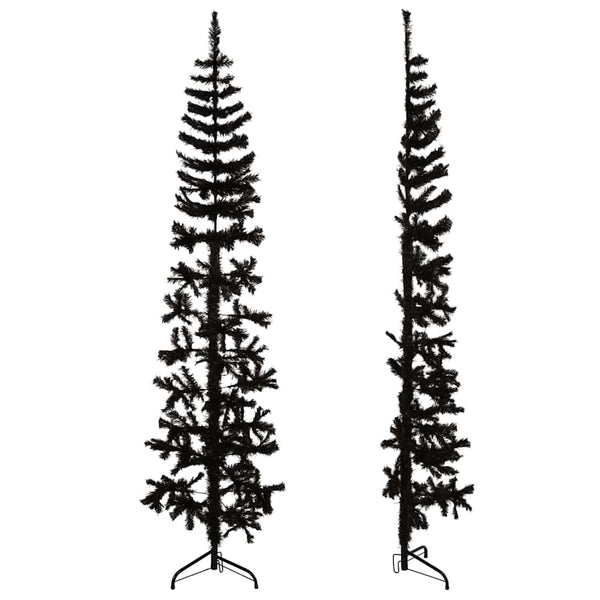 Halb Weihnachtsbaum Schwarz 210cm