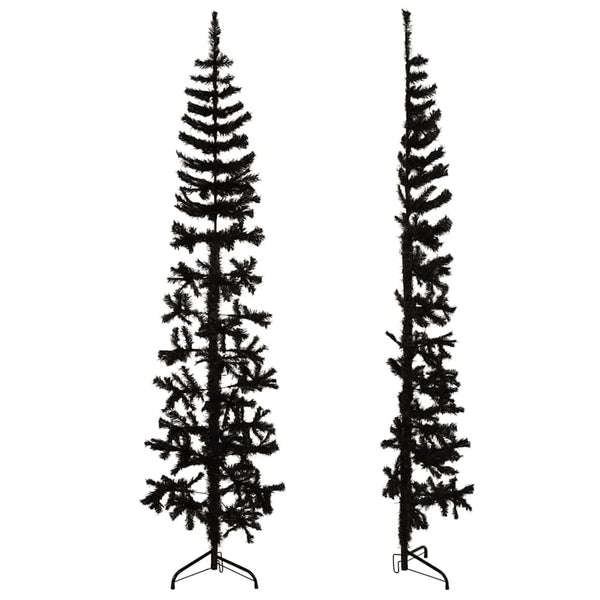 Halb-Weihnachtsbaum Schwarz 240cm