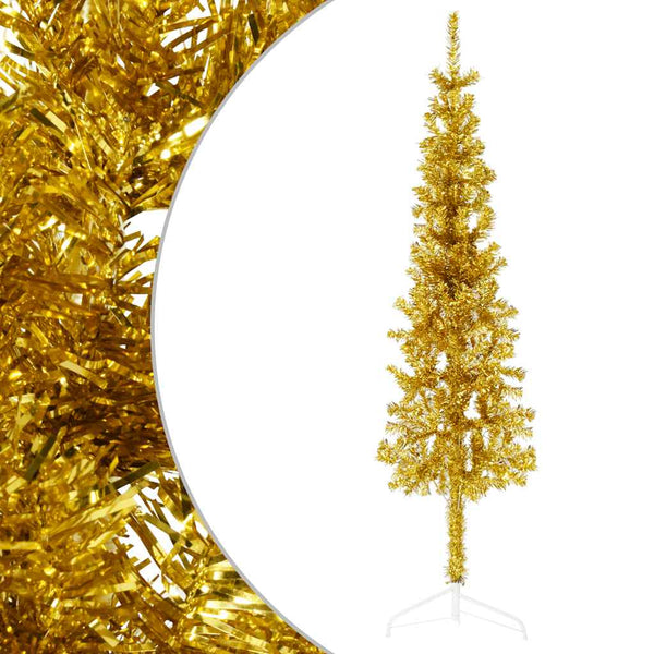 Goldener Halb-Weihnachtsbaum 120cm