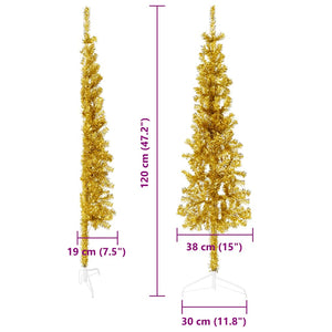 Goldener Halb-Weihnachtsbaum 120cm