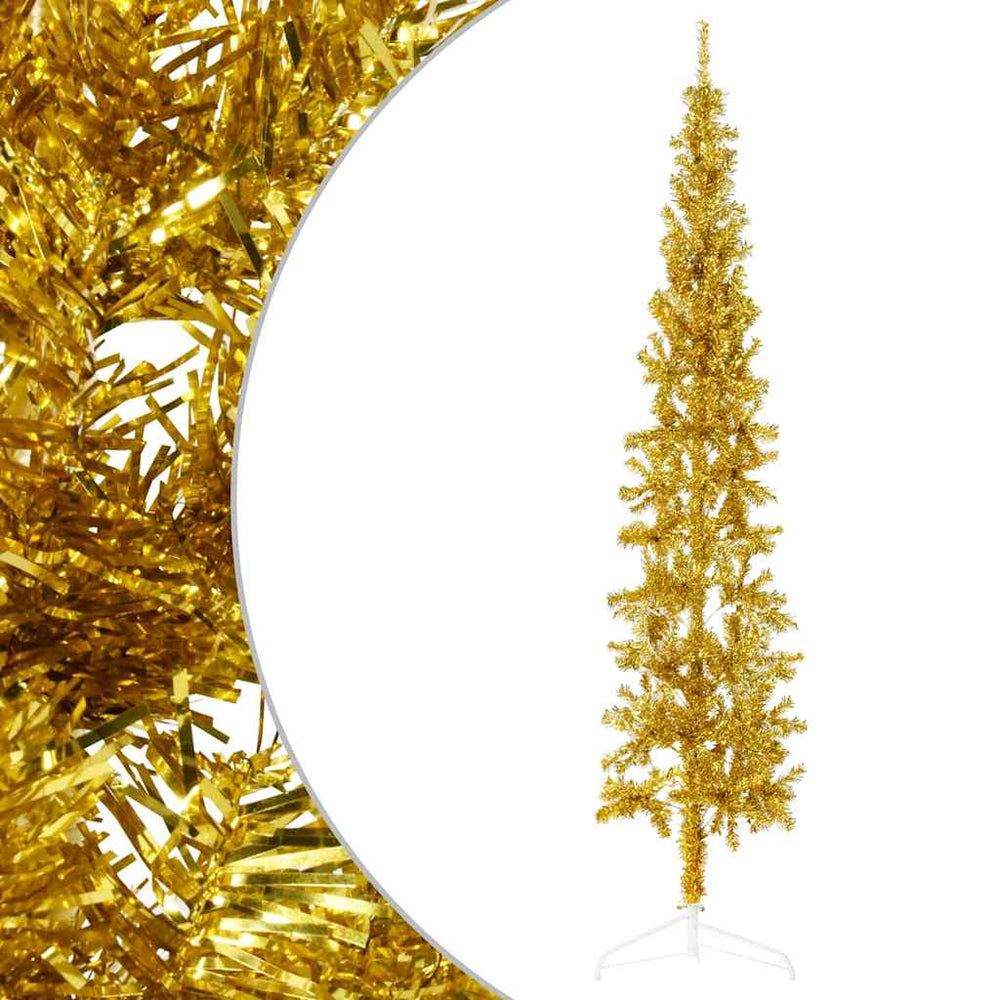 Goldener Halb-Weihnachtsbaum 240cm
