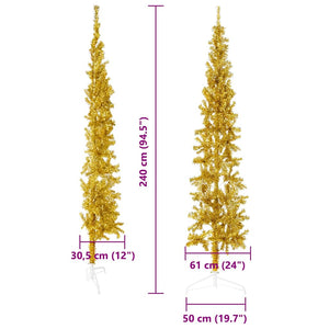 Goldener Halb-Weihnachtsbaum 240cm
