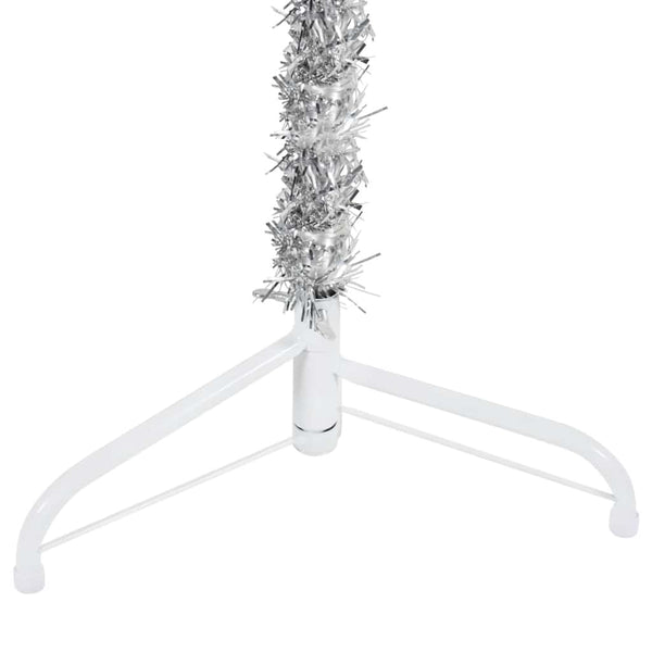 Halb-Weihnachtsbaum Silber Schlank 180cm
