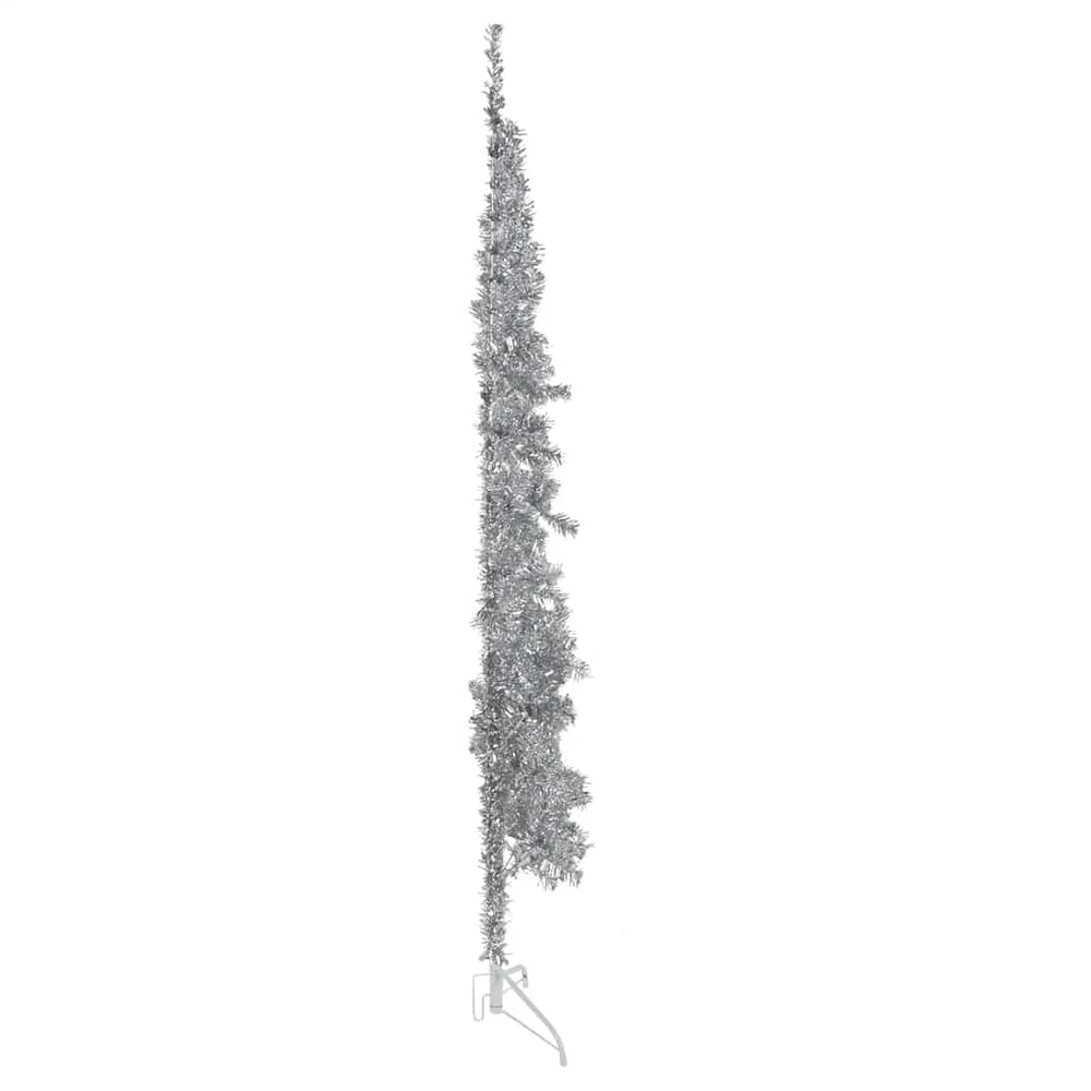 Halb-Weihnachtsbaum Silber Schlank 210cm