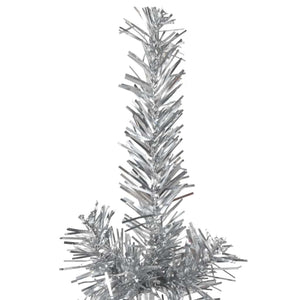 Halb-Weihnachtsbaum Silber Schlank 210cm