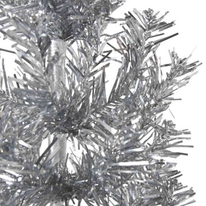 Halb-Weihnachtsbaum Silber Schlank 210cm