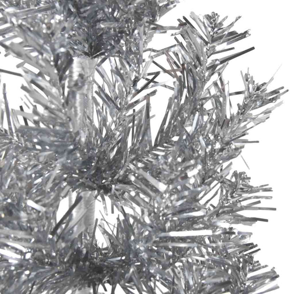 Halb-Weihnachtsbaum Silber Schlank 210cm