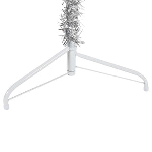 Halb-Weihnachtsbaum Silber Schlank 210cm