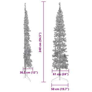 Halb Weihnachtsbaum Silber 240cm