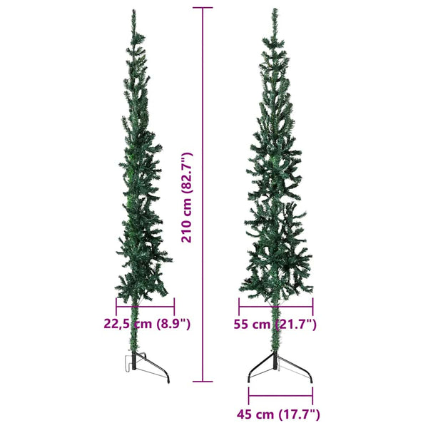 Halb Weihnachtsbaum Grün 210cm