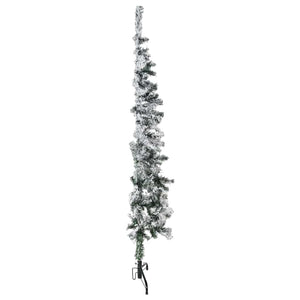 Schlanker Halb-Weihnachtsbaum mit Schnee, 150 cm