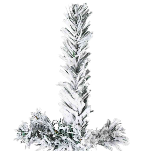 Schlanker Halb-Weihnachtsbaum mit Schnee, 150 cm