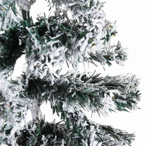 Schlanker Halb-Weihnachtsbaum mit Schnee, 150 cm