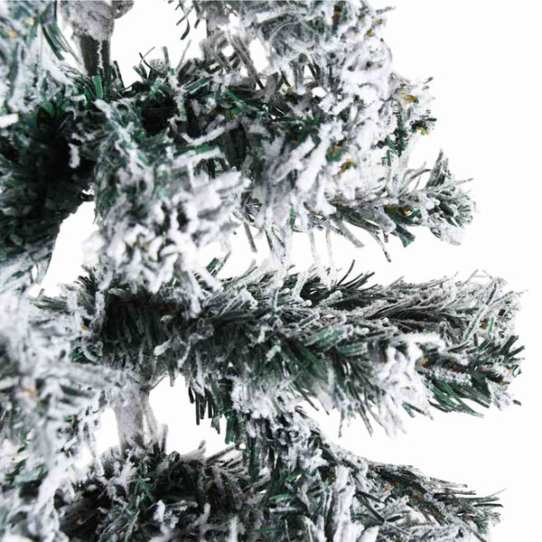 Schlanker Halb-Weihnachtsbaum mit Schnee, 150 cm