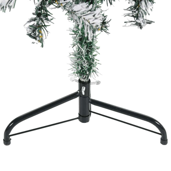 Schlanker Halb-Weihnachtsbaum mit Schnee, 150 cm