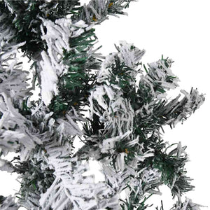 Schlanker Halb-Weihnachtsbaum mit Schnee 180 cm