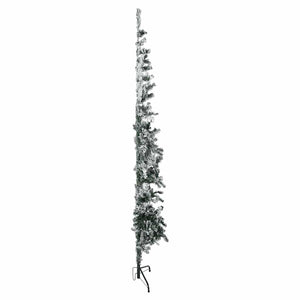 Schlanker Halb-Weihnachtsbaum mit Schnee 210cm
