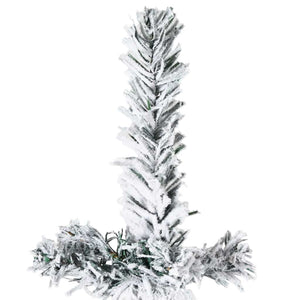 Schlanker Halb-Weihnachtsbaum mit Schnee 210cm