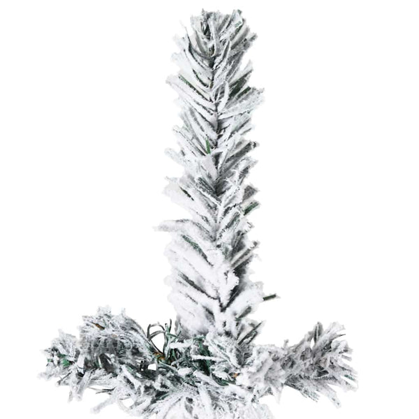 Schlanker Halb-Weihnachtsbaum mit Schnee 210cm