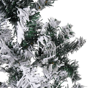 Schlanker Halb-Weihnachtsbaum mit Schnee 210cm