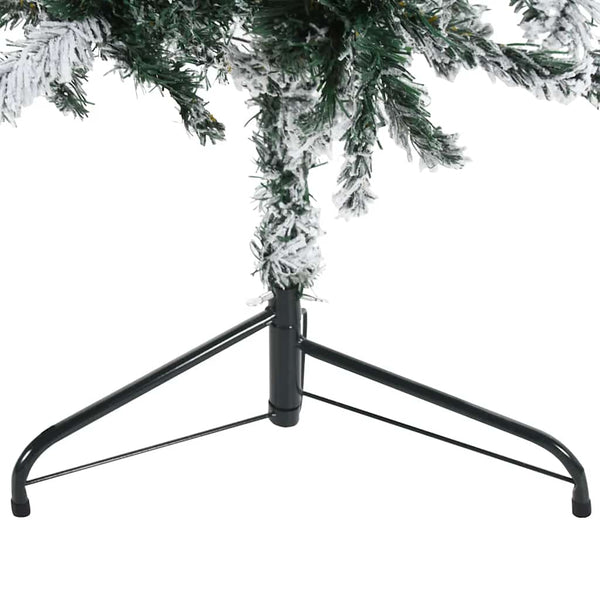 Schlanker Halb-Weihnachtsbaum mit Schnee 210cm
