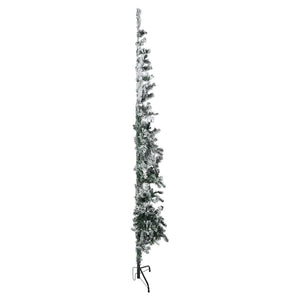 Schlanker Halb-Weihnachtsbaum mit Schnee, 240 cm