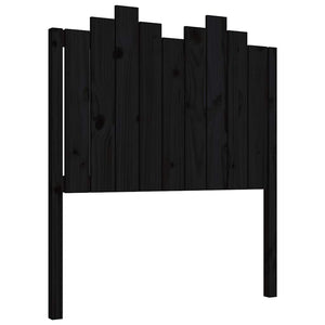 Schwarzes Kopfteil 96 cm Kiefer Massivholz