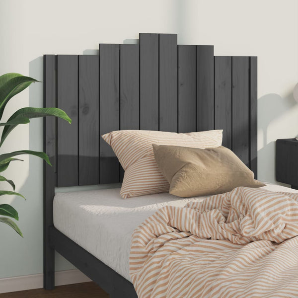 Graues Kiefer Massivholz Kopfteil 106cm