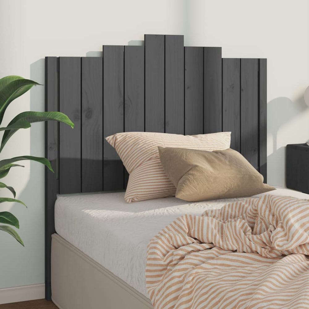 vidaXL Tête de lit gris 106x4x110 cm bois de pin massif