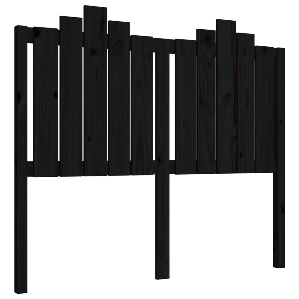 vidaXL Tête de lit Noir 126x4x110 cm Bois de pin massif