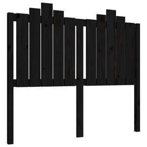 Schwarzes Kopfteil 126 cm Kiefer Massivholz
