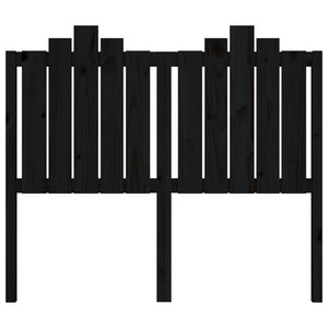 Schwarzes Kopfteil 126 cm Kiefer Massivholz