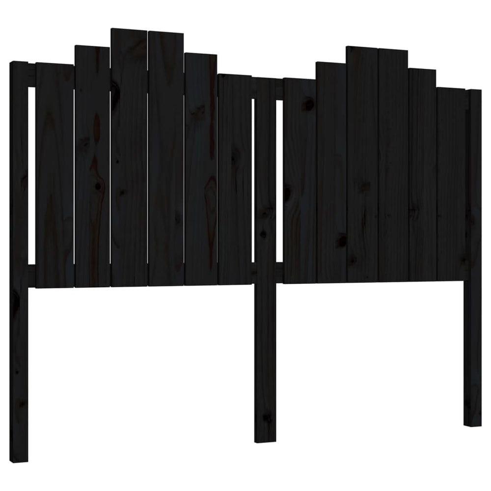 Schwarzes Kopfteil 146cm Kiefer Massivholz