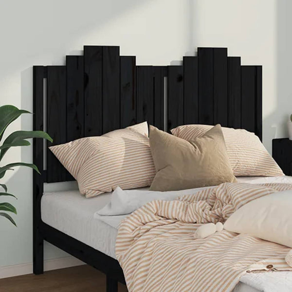 Schwarzes Kopfteil 146cm Kiefer Massivholz